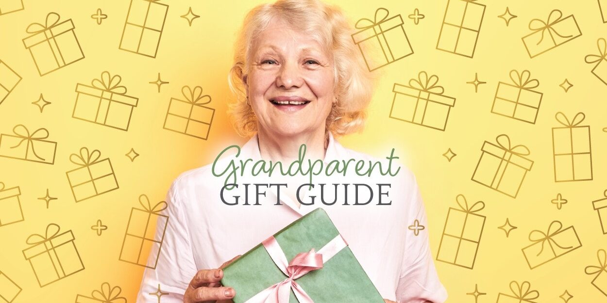GiftGuide_FI Grandmother holding a gift