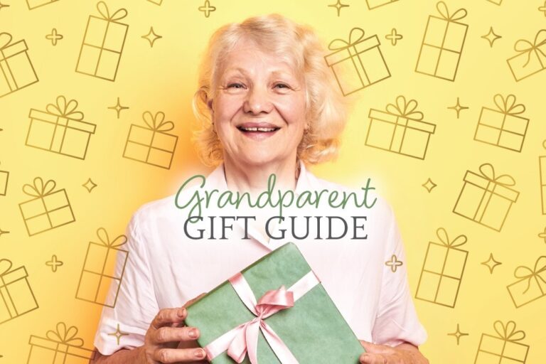 Grandmother holding a gift